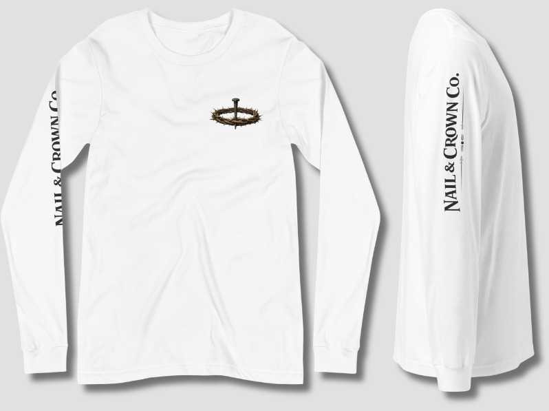 Nail & Crown Co. | Unisex Long Sleeve T-Shirt — Logo Chest & Sleeve