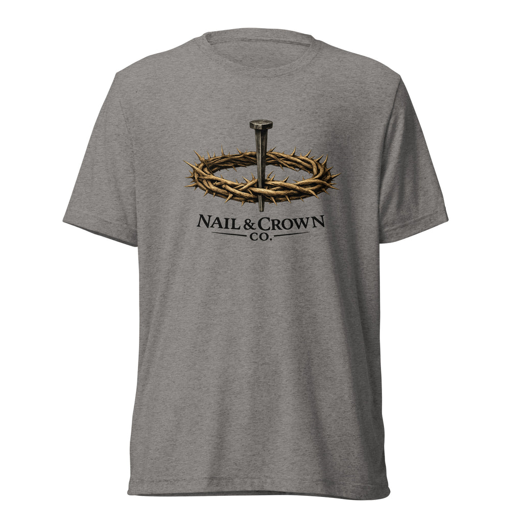 Nail & Crown Co. Unisex Short Sleeve T-Shirt — logo on chest — Christian faith-based apparel
