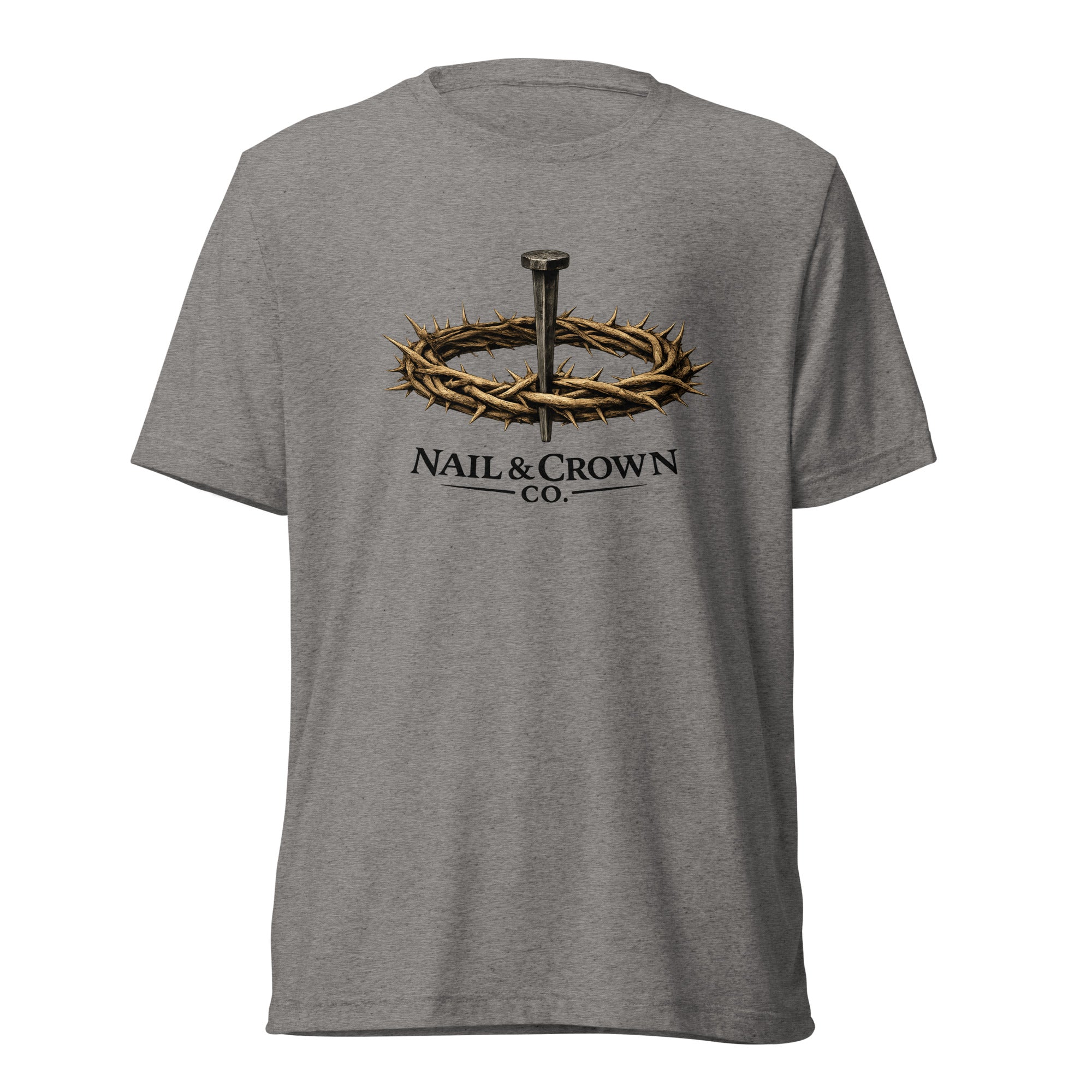 Nail & Crown Co. Unisex Short Sleeve T-Shirt — logo on chest — Christian faith-based apparel
